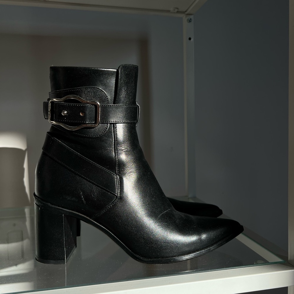 Black Leather Rag & Bone Boots Brynn Jodhpur